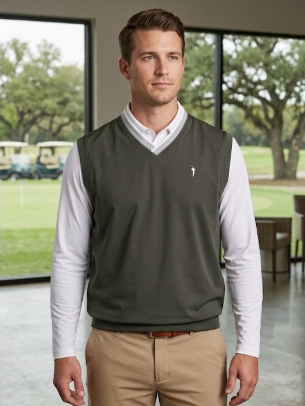 Austin Golf V-Neck Golf Vest - mens xl vintage